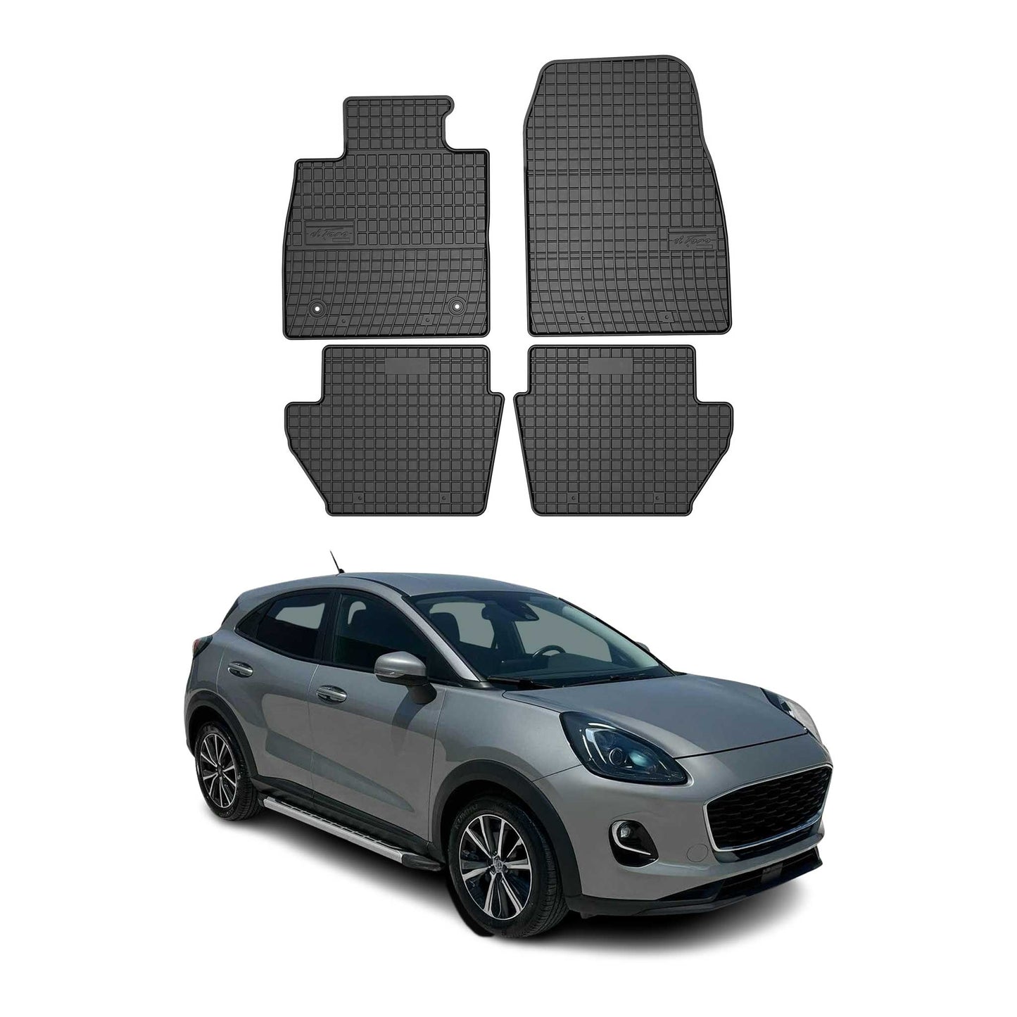 2019-2025 Ford Puma Fußmatten Gummi Schwarz 4 tlg