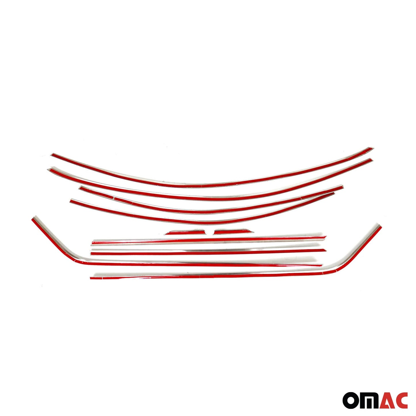 Ornamente/ramă geam pentru Skoda Octavia Sedan 2012-2019, oțel inoxidabil cromat, 10 buc.