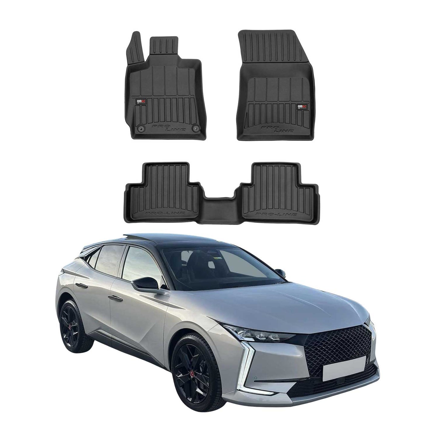 2021-2025 DS 4 Fußmatten TPE Schwarz 3 tlg