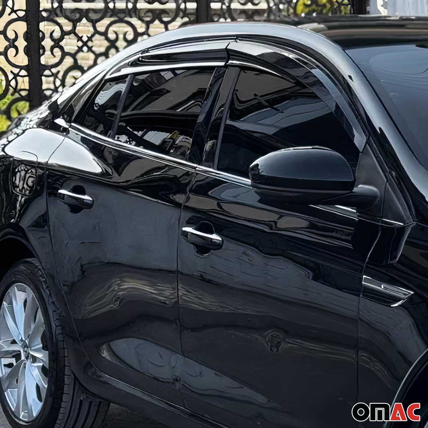 Benzi decorative pentru geamuri pentru Renault Megane 2016-2020 Sedan, oțel inoxidabil cromat, 6 buc.