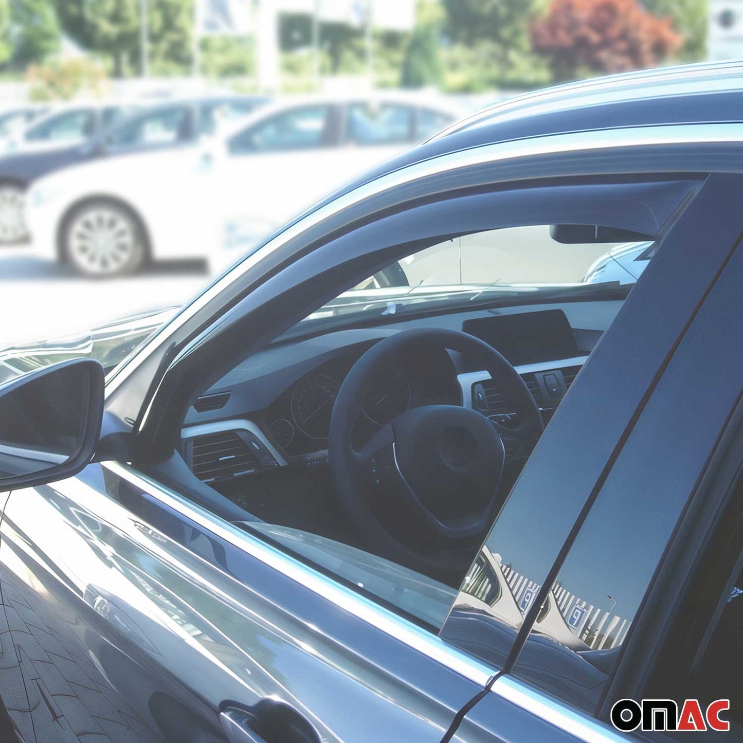 Windabweiser Regenabweiser für BMW 3er F30 F31 2012-2019 Dunkel Acryl 2tlg