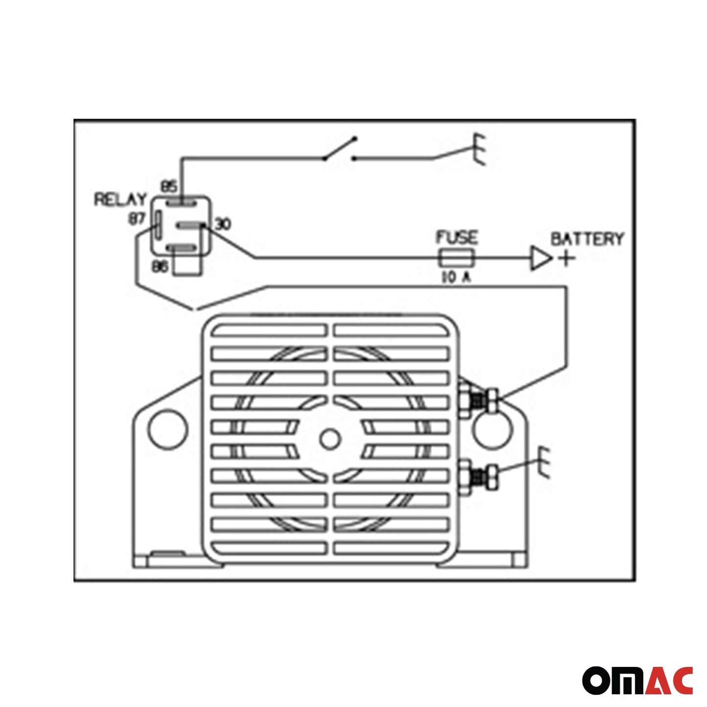 Klakson pneumatyczny 12-48V 115dB, sygnał ostrzegawczy, sygnał zwrotny do samochodów