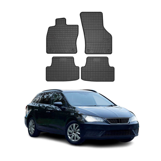 Covorașe auto Seat Leon 2012-2025, TPE, negre, 4 buc.