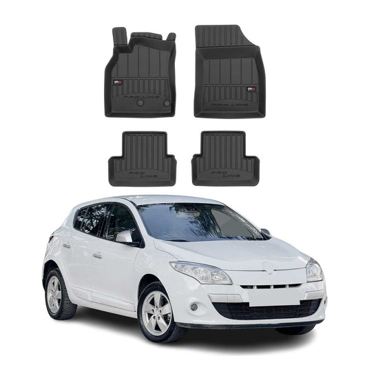 2008-2015 Renault Megane Fußmatten TPE Schwarz 4 tlg