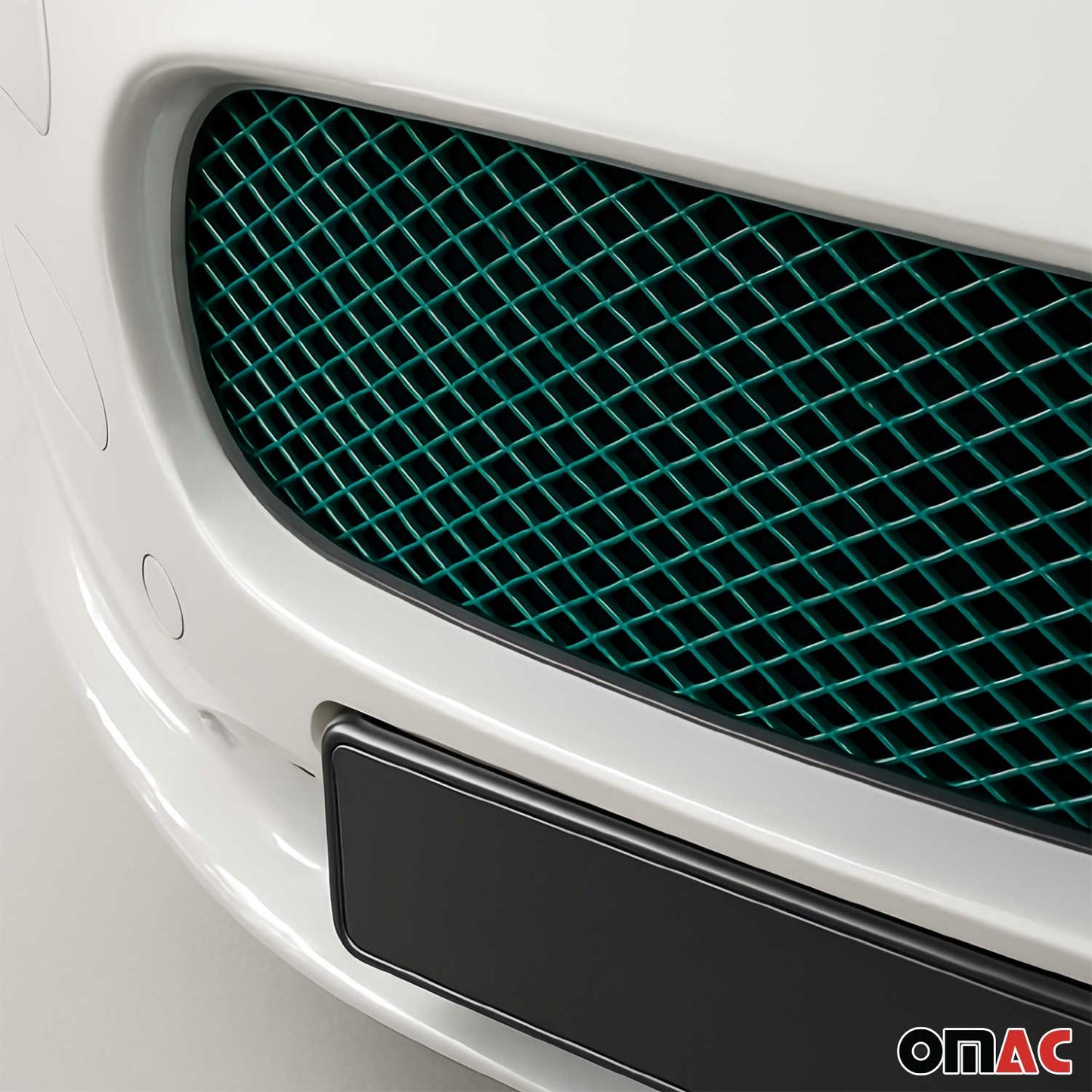 Universal Frontgrill Wabengitter Stoßstange Frontschürze Alu 100x33cm Grün