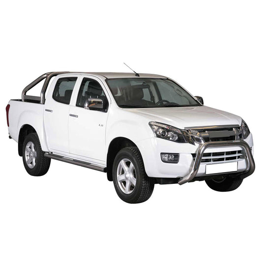 Bară de protecție/buton față pentru Isuzu D-Max 2012-2019 ø76mm oțel argintiu protecție