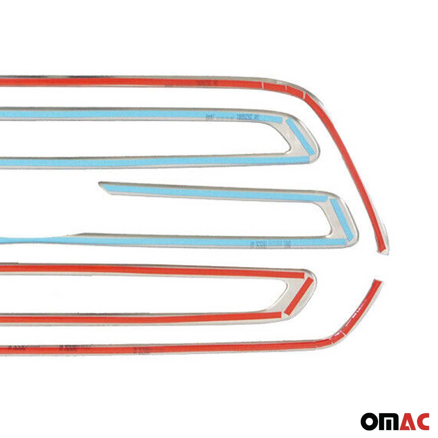 Benzi decorative grilă auto pentru Ford Transit 2014-2024, oțel inoxidabil, argintiu, 5 buc.