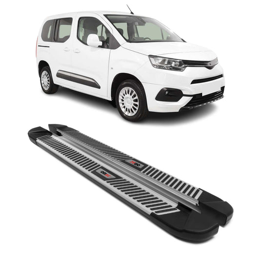 Trittbretter Seitenbretter für Toyota ProaceCity 2019-25 Kombi L1 Kurzer Schwarz