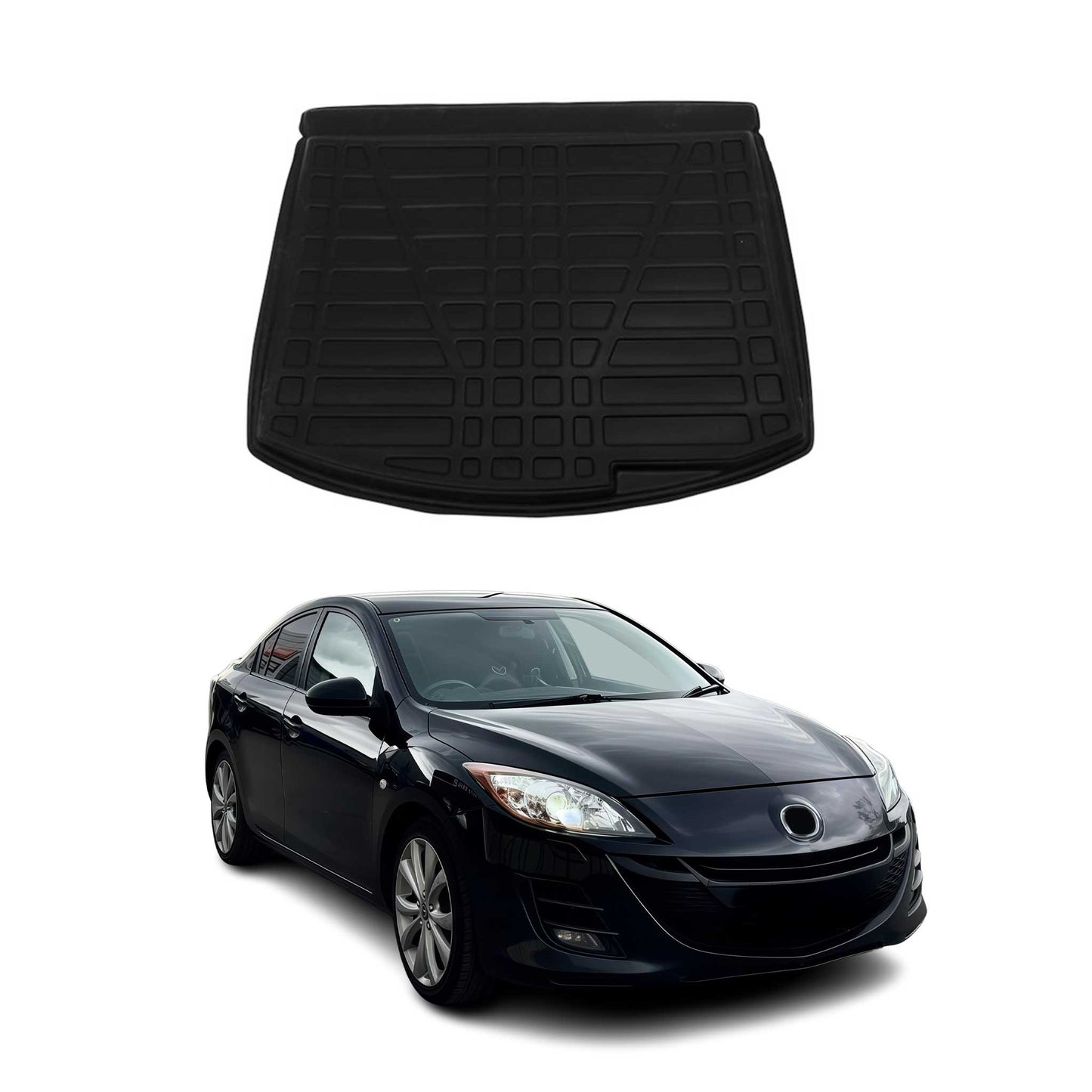 Protecție portbagaj/cargo pentru Mazda 3 Hatchback 2009-2012, cauciuc TPE, negru