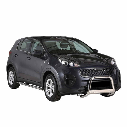 Listwy progowe ze stali nierdzewnej do Kia Sportage 2016-2018, srebrne