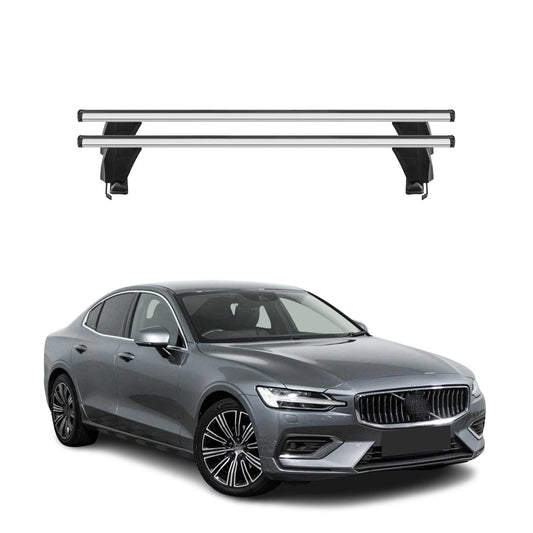 Menabo Dachträger Grundtäger für Volvo S60 2018-2025 50kg Aluminium Silber 2 tlg