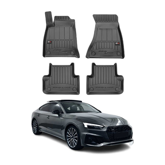 OMAC Gummi Fußmatten für Audi A5 Sportback F5 2016-2025 Premium Gummi Schwarz 4x