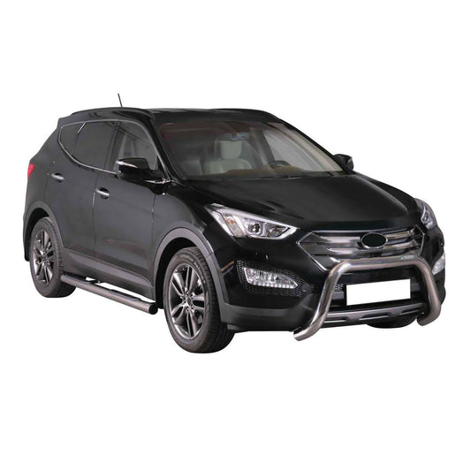 Frontbügel Frontschutzbügel für Hyundai Santa Fe 2012-2015 ø76mm Stahl Silber