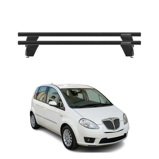 Menabo Dachträger Grundtäger für Lancia Musa 2004-2006 75kg Alu Schwarz 2 tlg