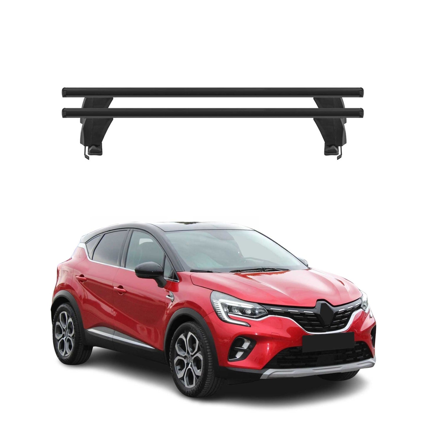 Menabo Dachträger Grundtäger für Renault Captur mk2 2019-2025 50kg Alu Schwarz