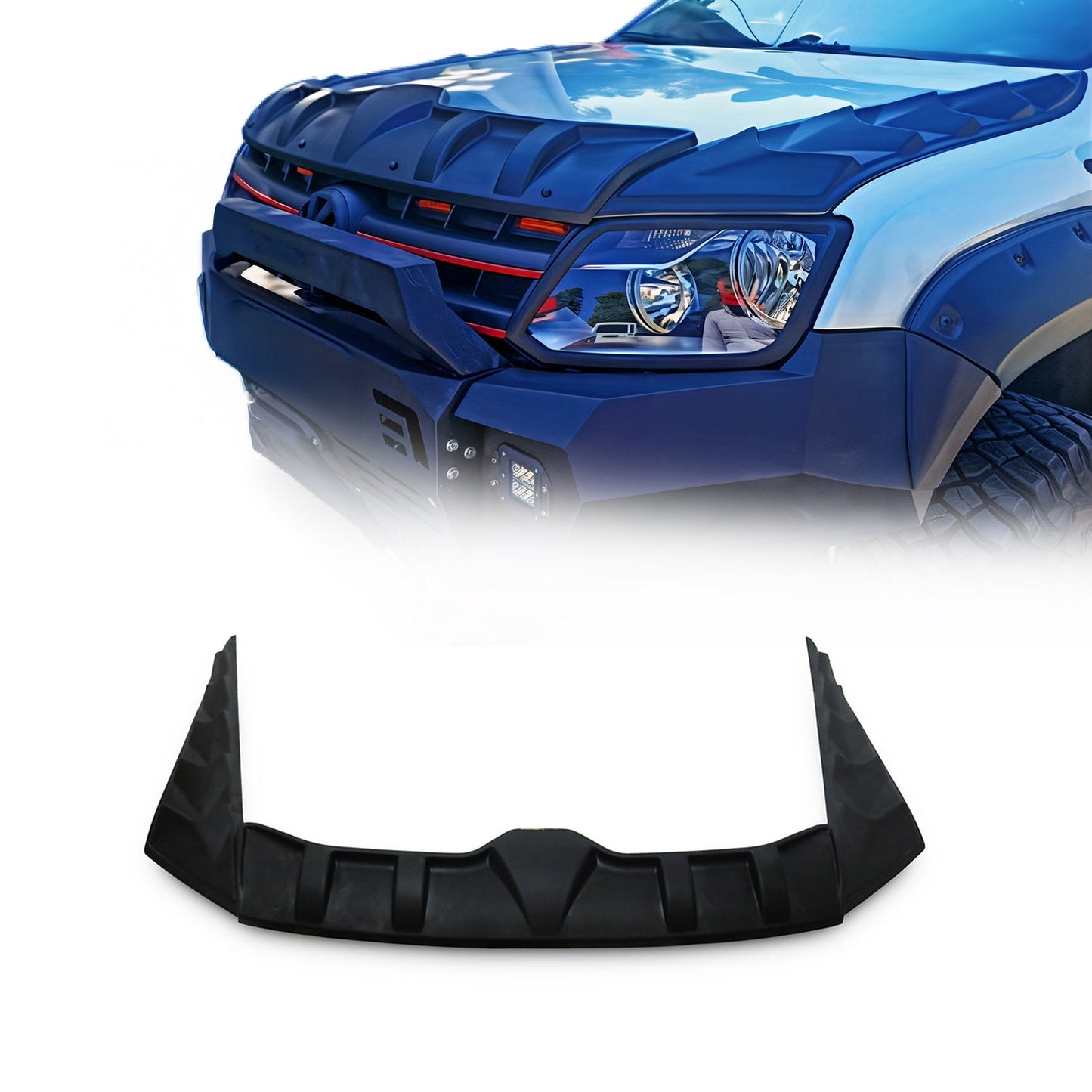 Motorhaube Deflektor Insekten Steinschlagschutz für VW Amarok 2010-2022 3tlg