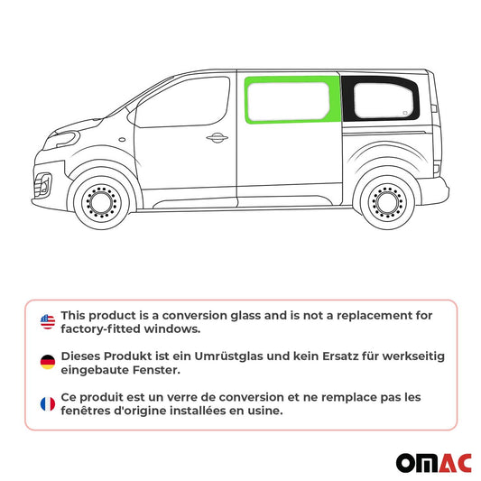 Seitenfenster Sicherheitsglas für Toyota Proace 2017-2024 Auto Links Auto L2 L3