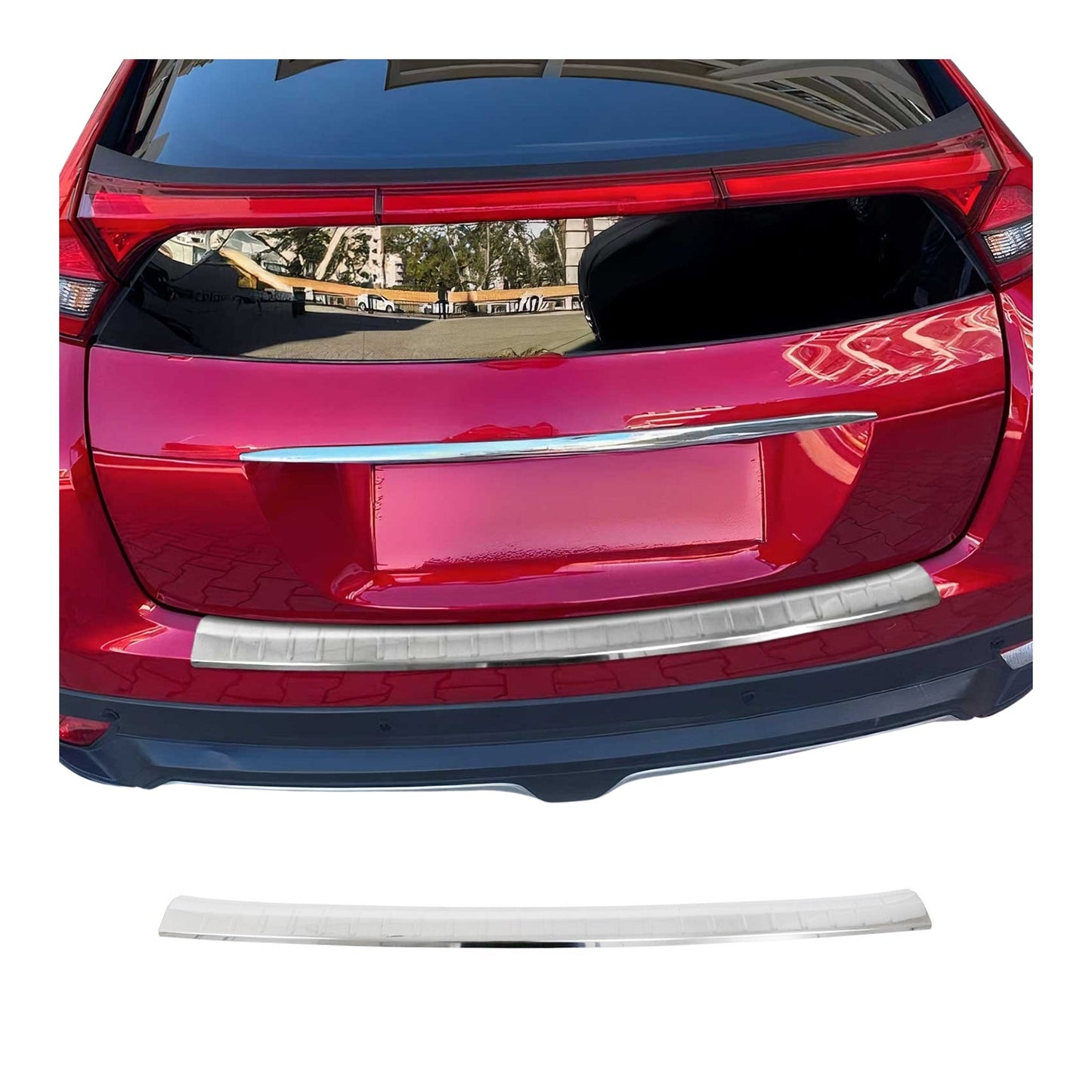 Ladekantenschutz Stoßstange für Mitsubishi Eclipse Cross 2017-21 Edelstahl Chrom