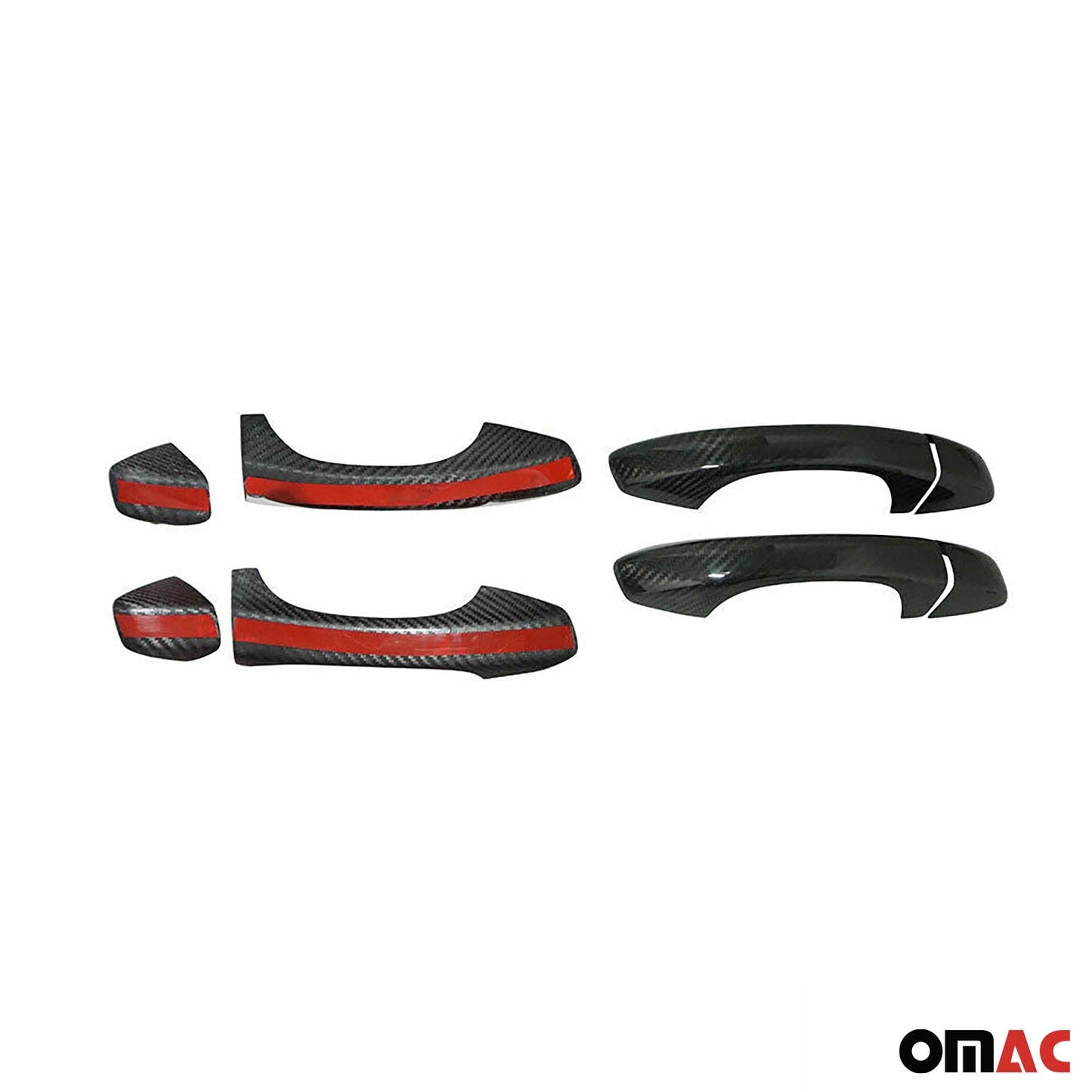 Türgriff Blende Türgriffkappen für Skoda Fabia 15-21 Scala 19-25 Carbon 8x