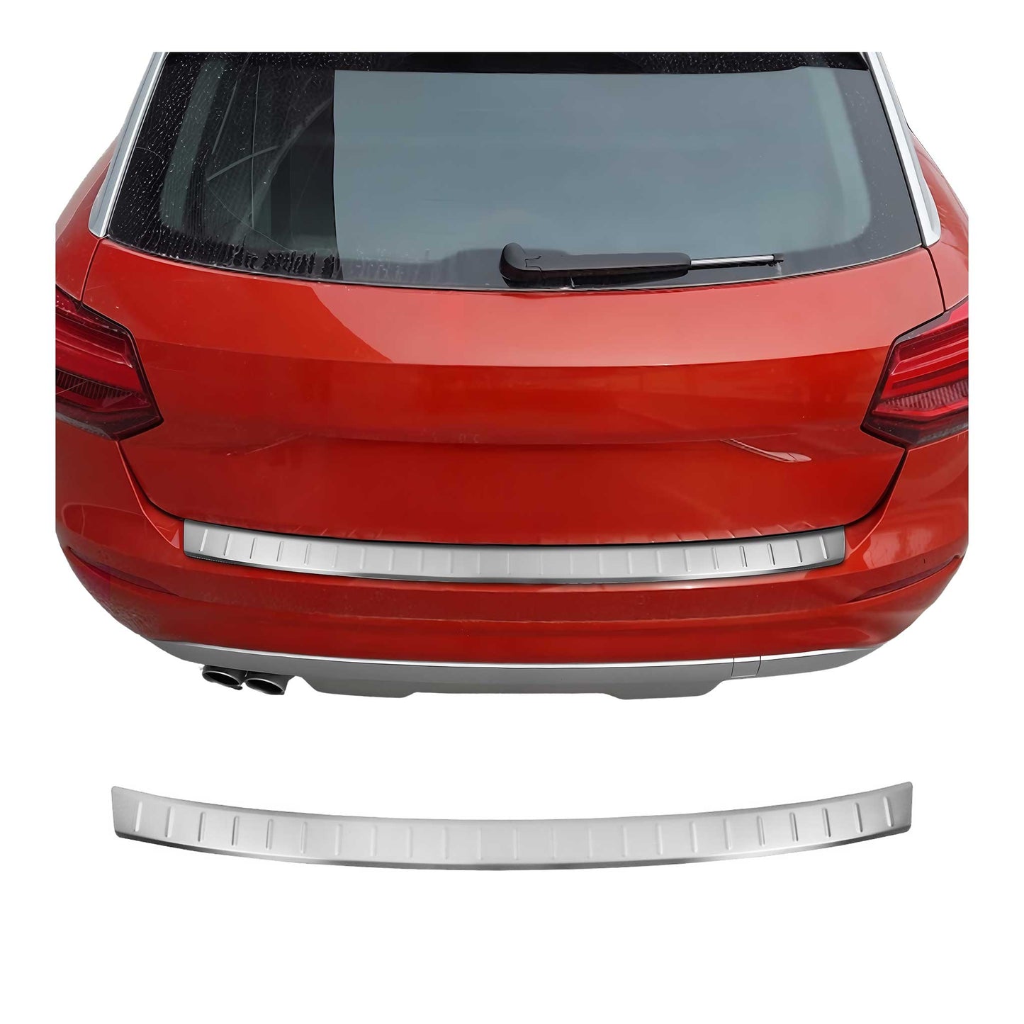 Ladekantenschutz Stoßstangenschutz für Audi Q2 2016-20 PreFL Edelstahl Gebürstet