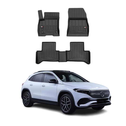 Covorașe auto Mercedes EQA 2021-2025, TPE, negre, set 3 piese