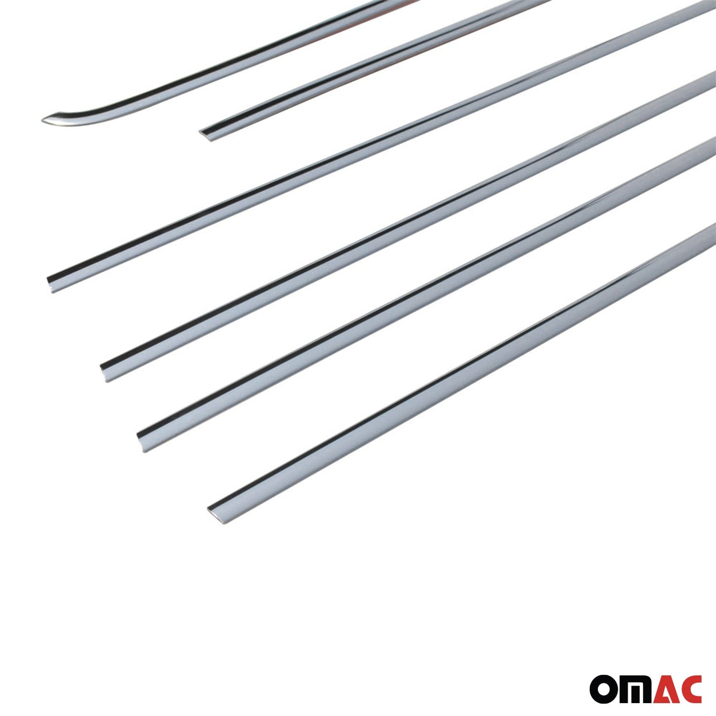 Benzi decorative/ornamente geamuri pentru Ssangyong Kyron 2007-2014, oțel inoxidabil, cromat, 6 bucăți