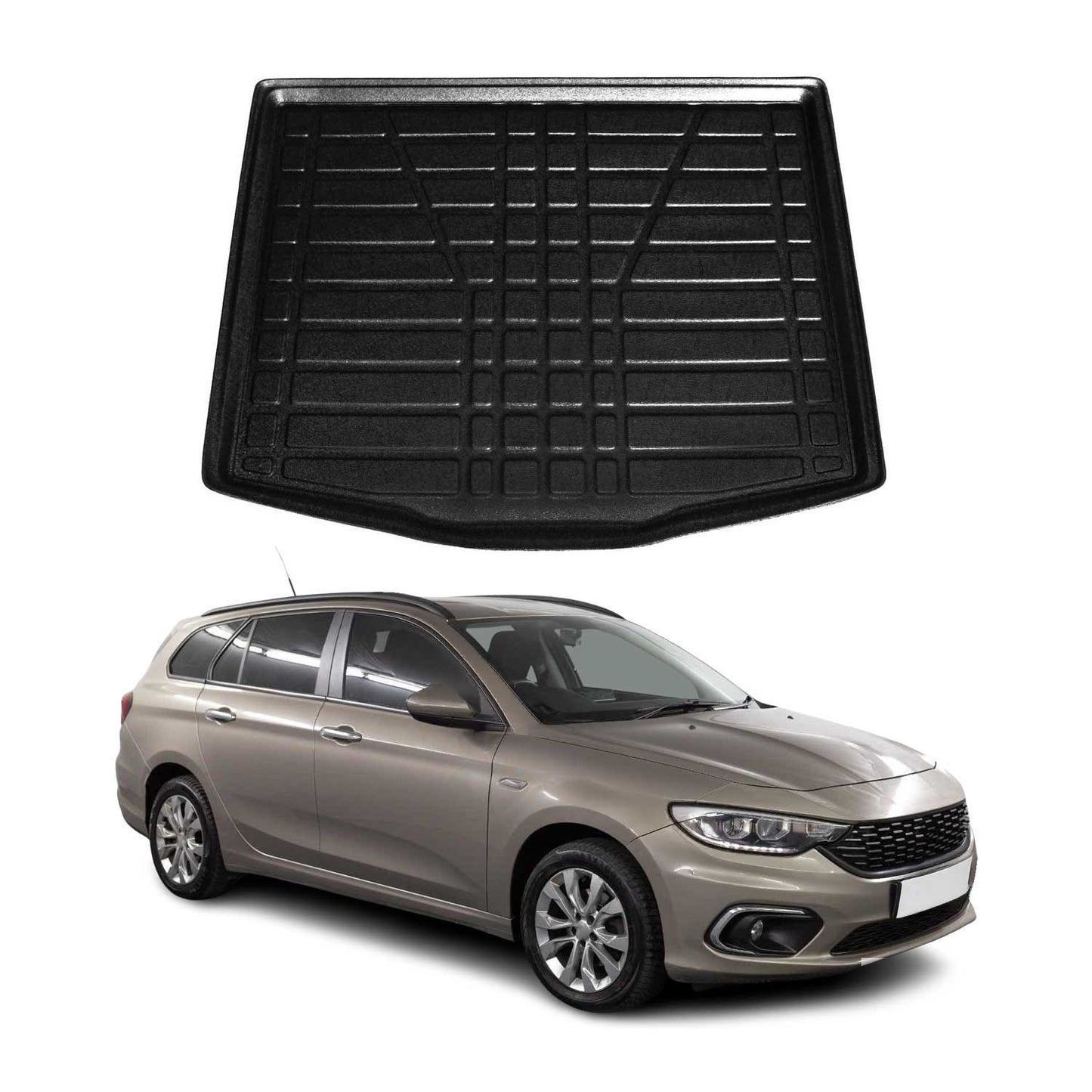 Kofferraumwanne Laderaumwanne für Fiat Tipo Kombi 2016-2025 Untere Gummi TPE