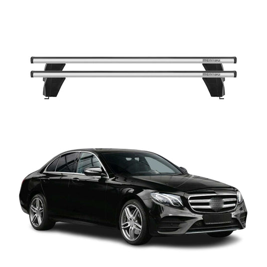 Menabo Dachträger für Mercedes E Klasse W213 Limo 2016-2023 75kg Alu Silber 2x