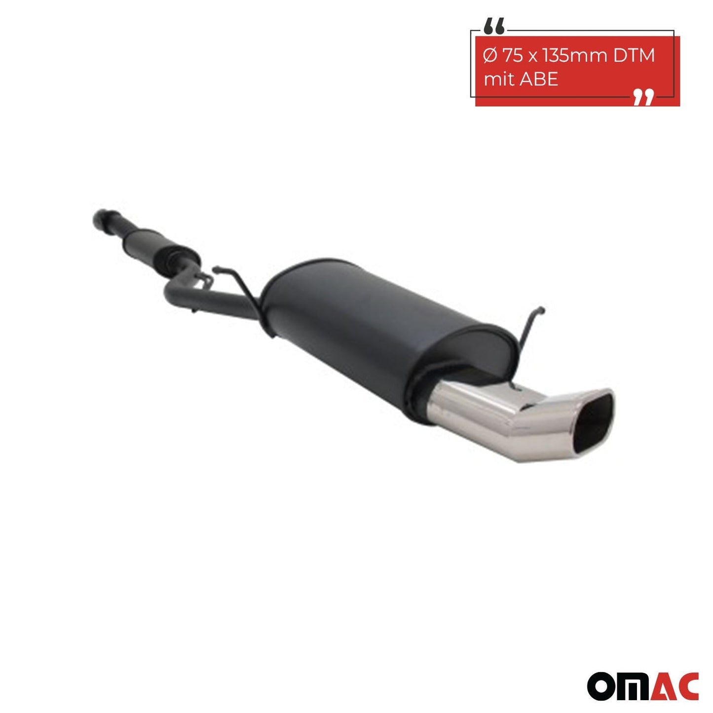 Novus Sportauspuff für BMW E36 Compact 318Ti 135x75 DTM Endschalldämpfer mit ABE