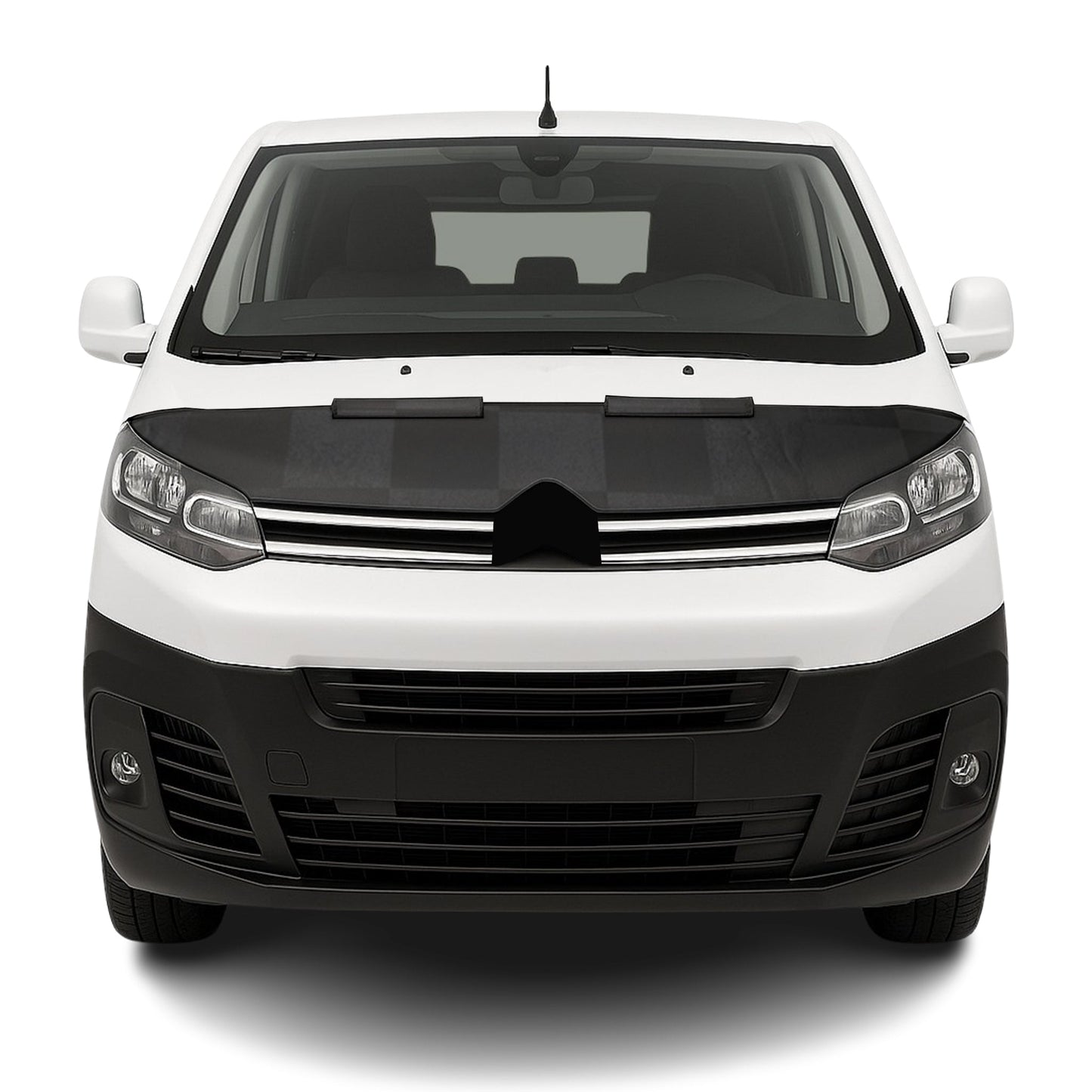 Haubenbra Bonnet Bra Steinschlagschutz für Opel Vivaro C 2019-2024 Schwarz Halb