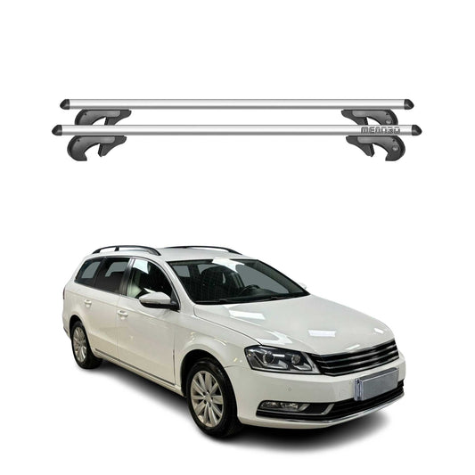 Menabo Dachträger Grundtäger für VW Passat Alltrack B7 2011-2014 90kg Alu Silber