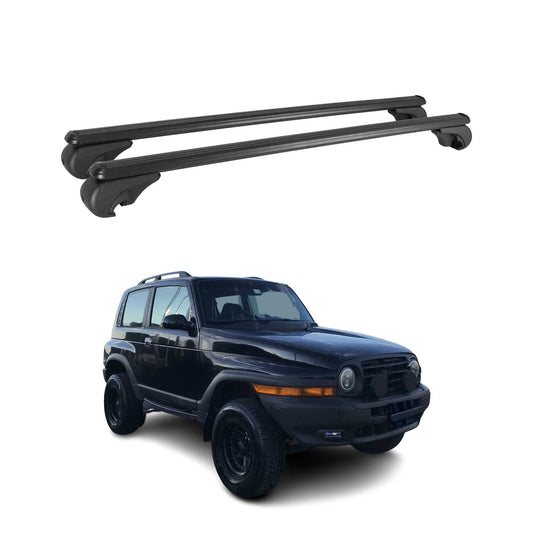 Portbagaj de plafon pentru Ssangyong Korando 1996-2006, portbagaj de bază din aluminiu, negru