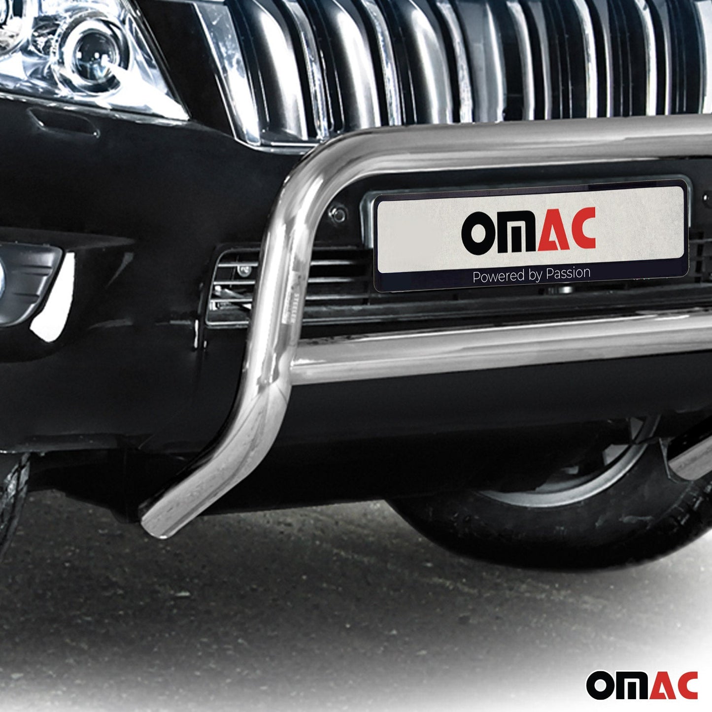 Bară de protecție/buton față pentru Toyota Land Cruiser 150 2010-2013, omologată ABE, argintie