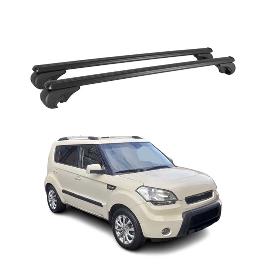 Dachträger für Kia Soul 2009-2013 Gepäckträger Grundträger Aluminium Schwarz 2x