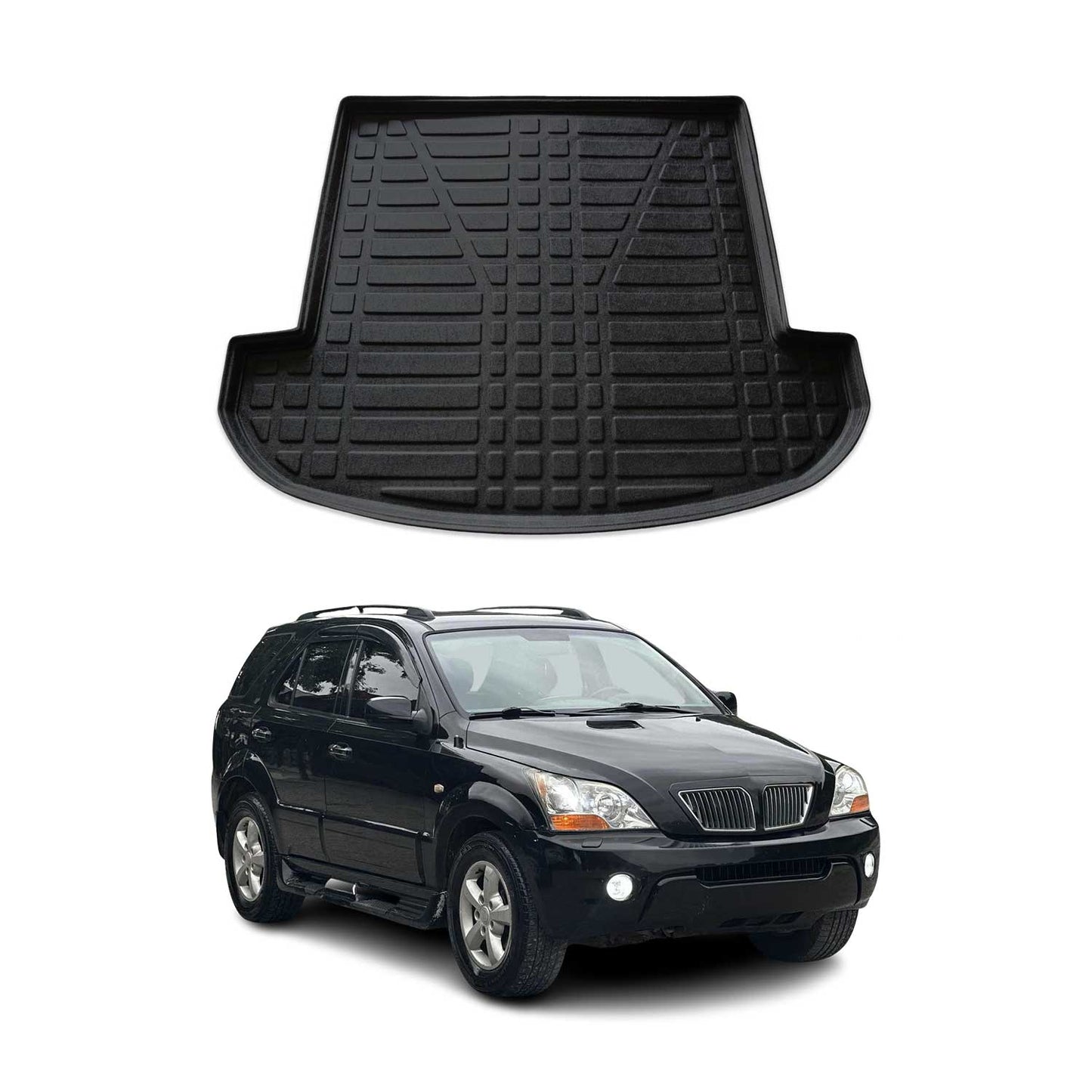 Kofferraumwanne Laderaumwanne für Kia Sorento 2010-2014 Gummi TPE Schwarz