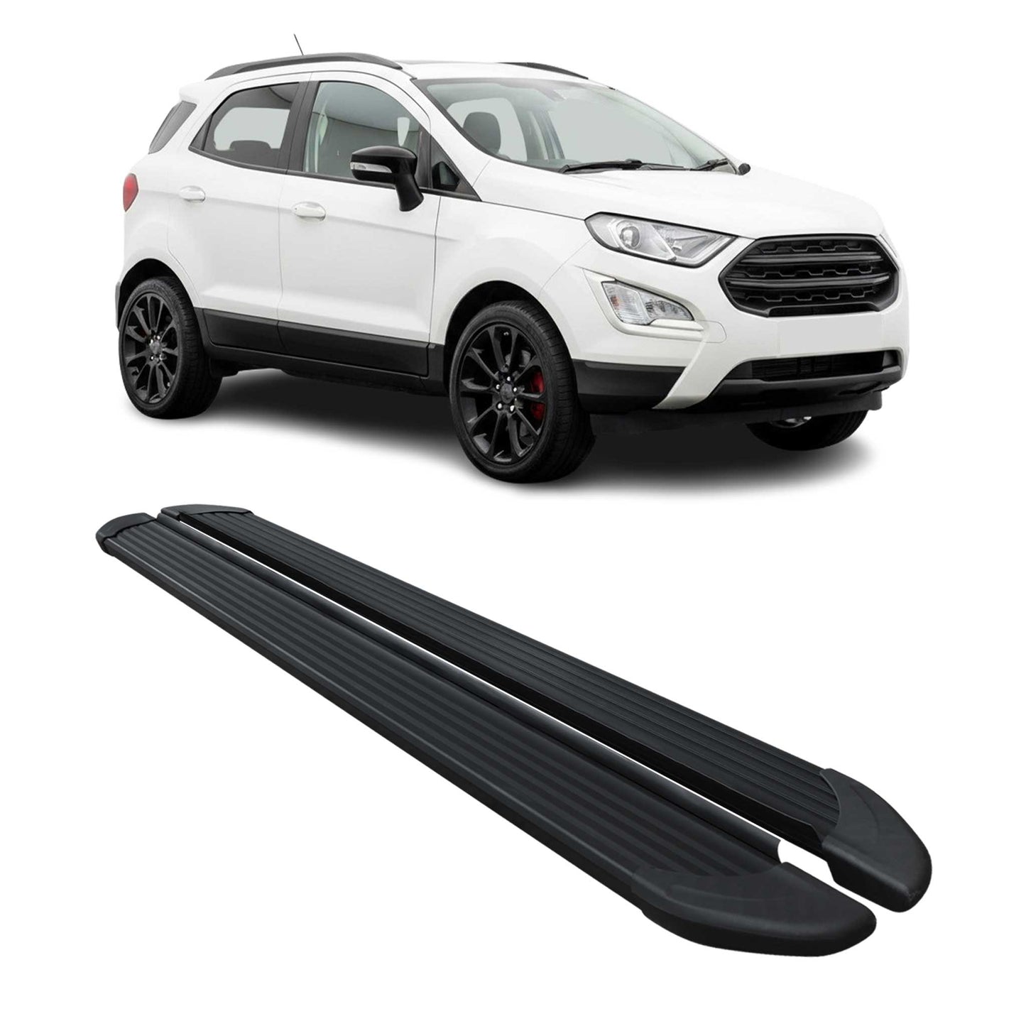 Seitenschweller Trittbretter Schweller für Ford Ecosport 2013-2024 Alu Schwarz