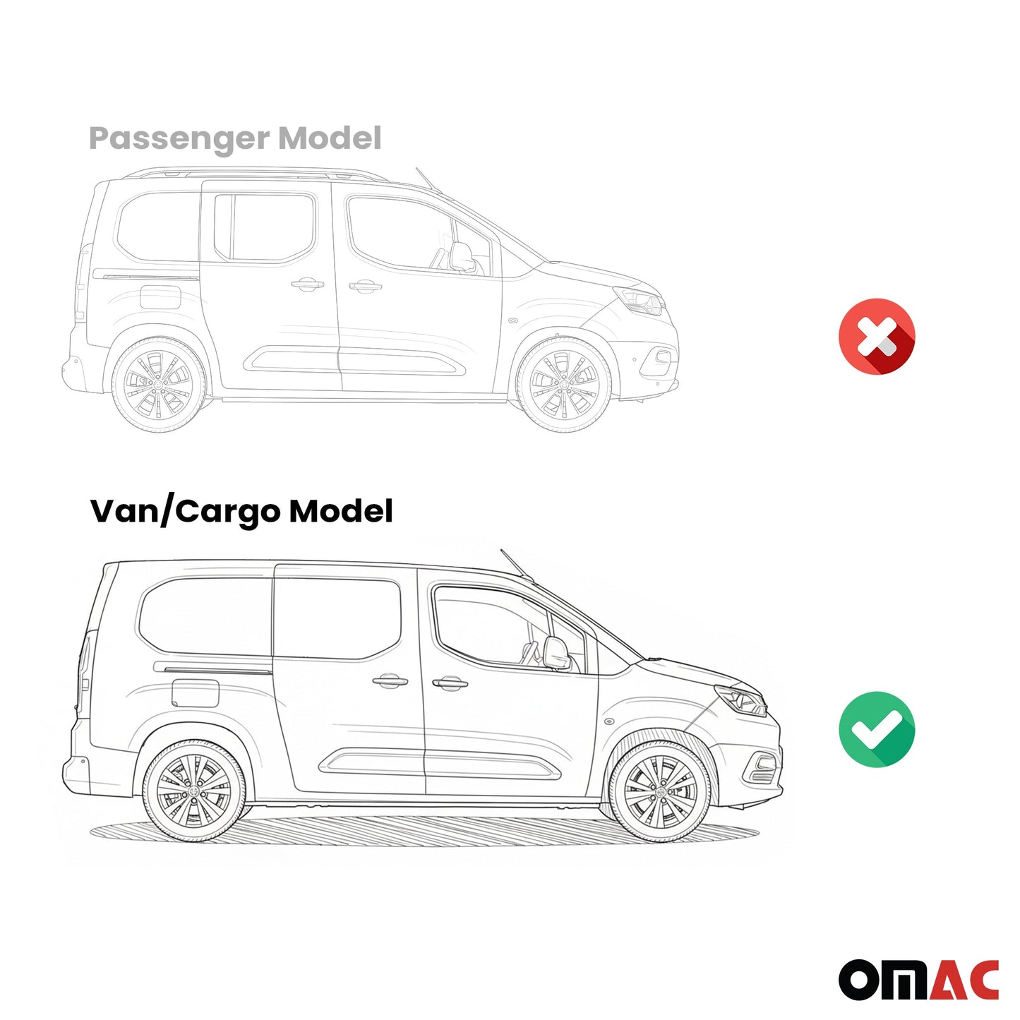 Trittbretter Seitenschweller für Toyota Proace City 2019-2025 Van L2 Schwarzx