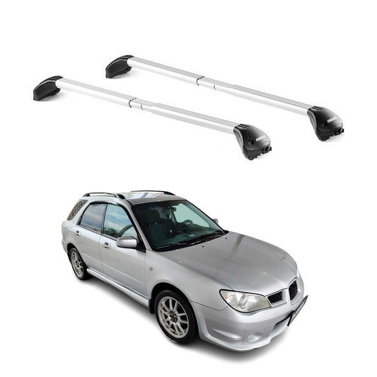 Bară portbagaj plafon pentru Subaru Impreza Estate 1992-2011 5 uși 100kg Alu Silver 2x ABE