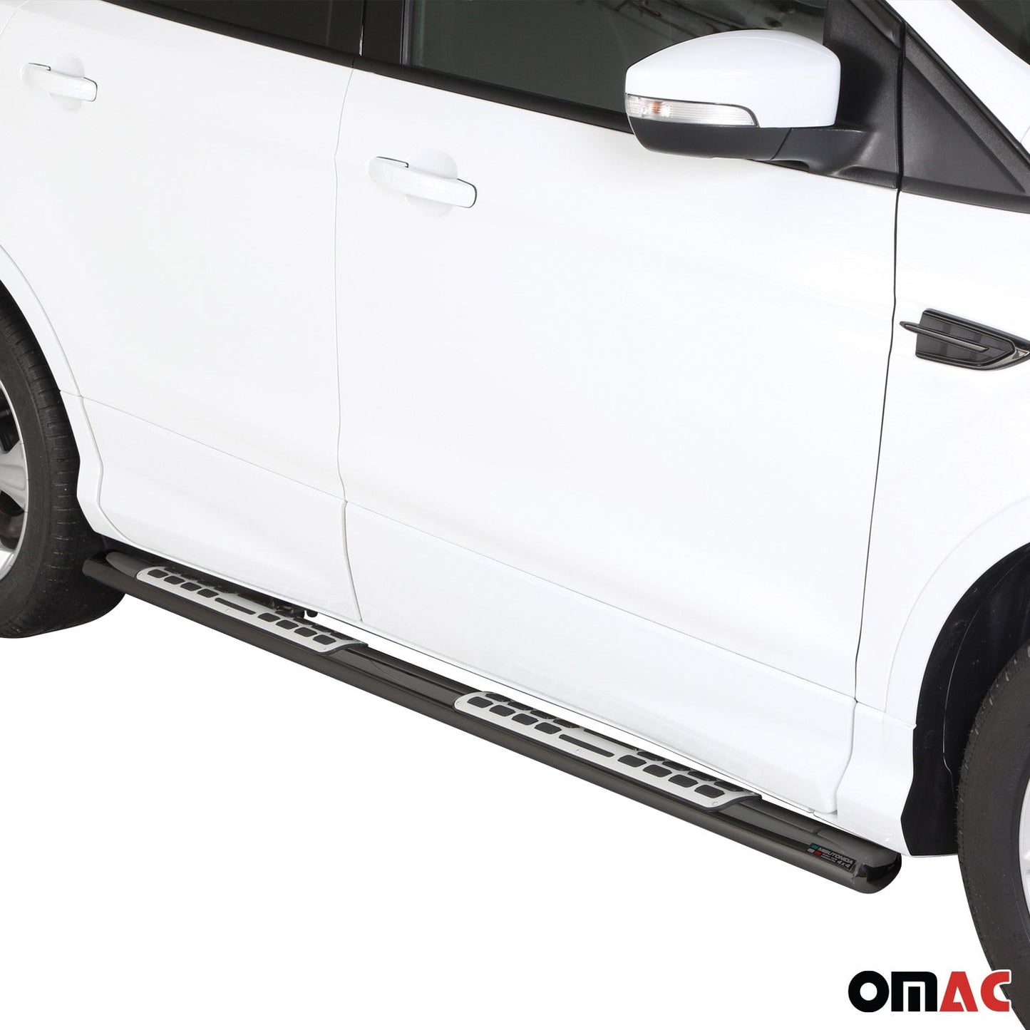 Edelstahl Seitenschweller Schwellerrohre für Ford Kuga 2017-2019 Schwarz