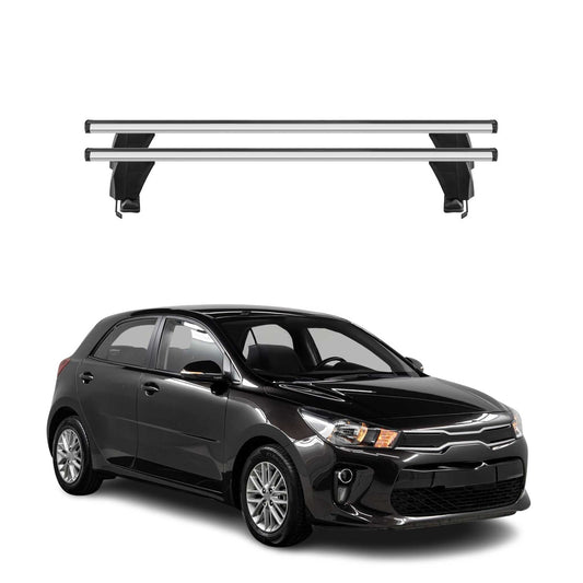 Bagażnik dachowy Menabo do Kia Rio Hatchback 2017-2025, 50 kg, aluminiowy, srebrny, 2 szt.