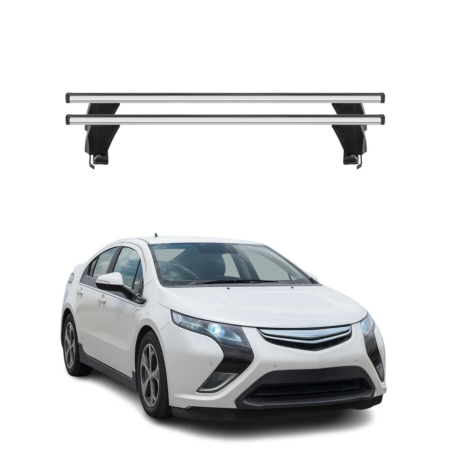 Menabo Dachträger Grundtäger für Opel Ampera 2011-2015 50kg Alu Silber 2 tlg