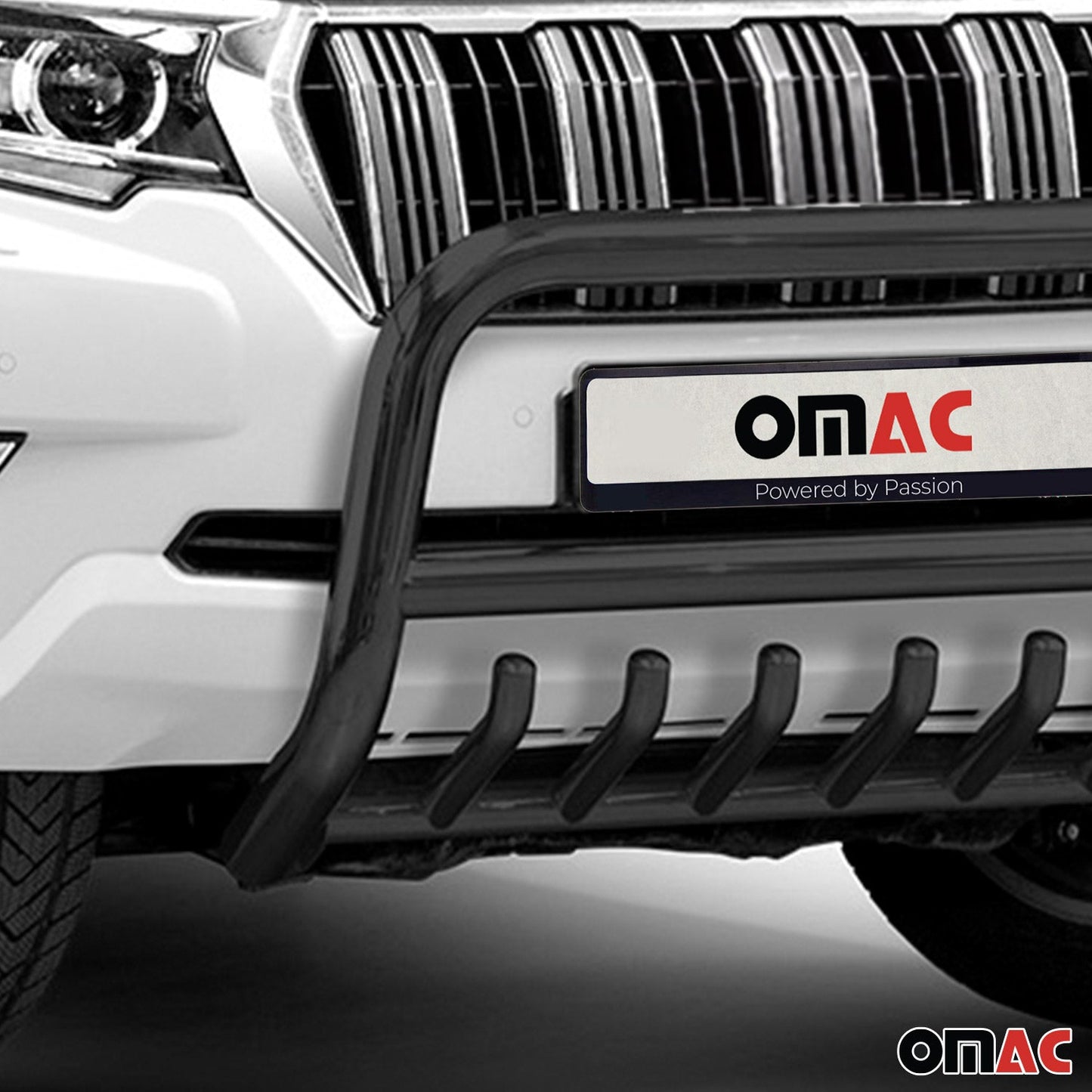 Edelstahl Frontschutzbügel für Toyota Land Cruiser 150 2017-2022 mit ABE Schwarz