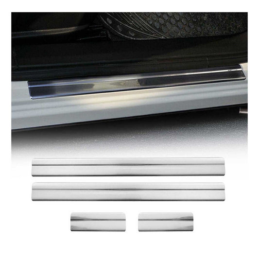 Protecții prag ușă pentru Nissan Qashqai +2 2008-2014, oțel inoxidabil, 4x
