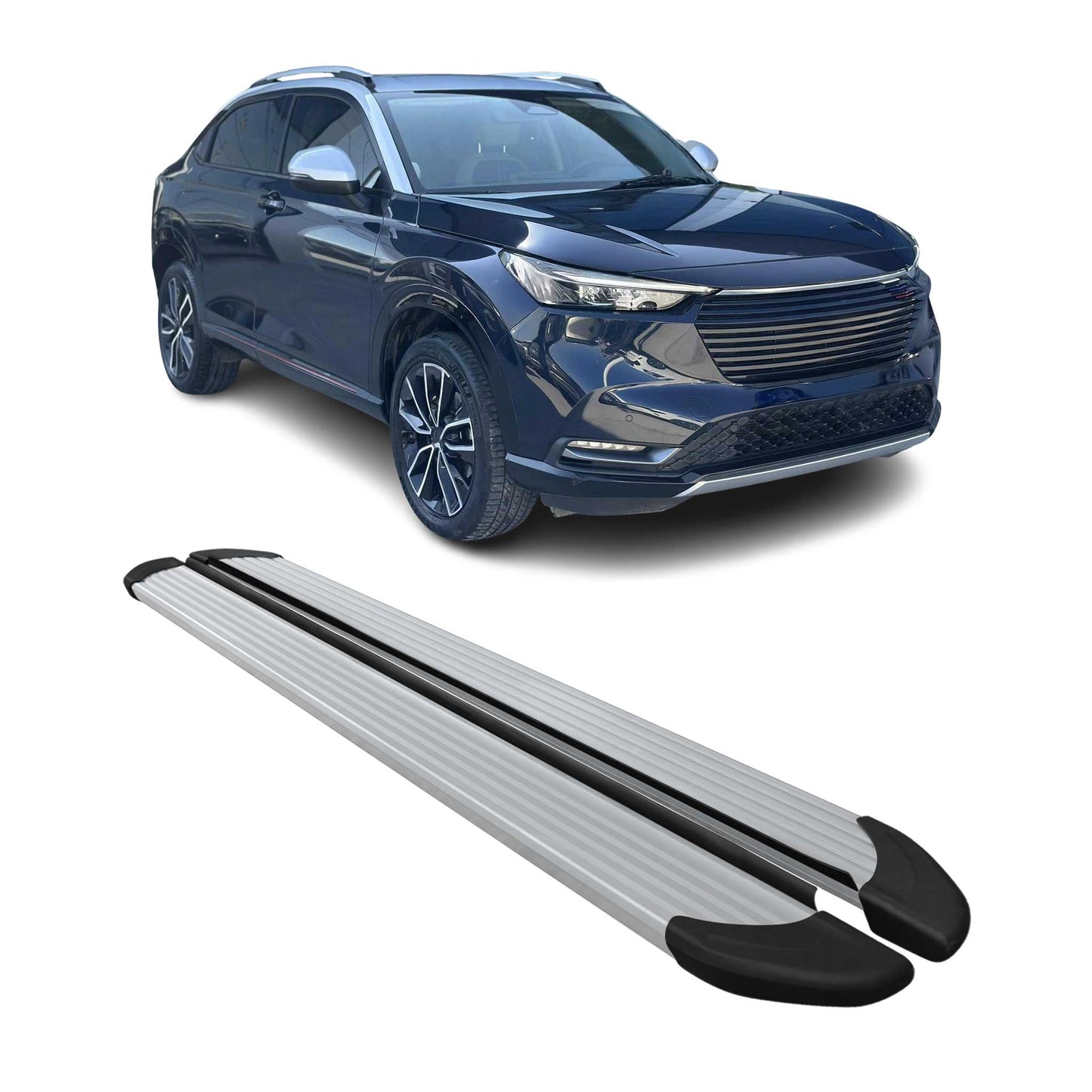 Trittbretter Seitenschweller für Honda HR-V 2021-2025 Aluminium Silber 2 tlg