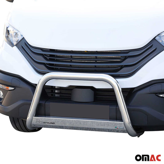 Bară de protecție/buton față pentru Iveco Daily din 2025 încoace, ø63mm, oțel, argintiu, protecție