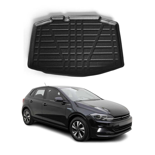 Kofferraumwanne Laderaumwanne für VW Polo 2017-2025 Schrägheck Schwarz TPE