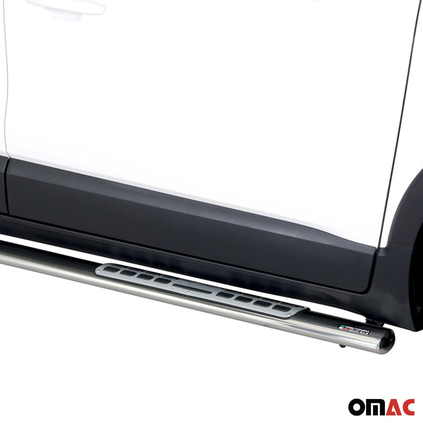 Edelstahl Seitenschweller Schwellerrohre für Opel Crossland X 2017-2025 Silber