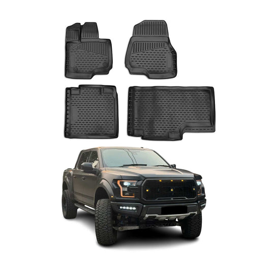 2015-2020 Ford F150 Fußmatten TPE Schwarz 4 tlg