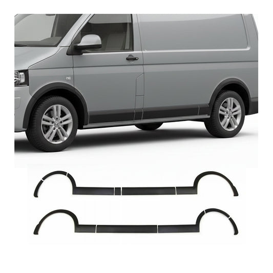Radlaufschutz Kotflügel für VW T5 2003-2015 L2 Langer Radstand ABS Schwarz 11tlg