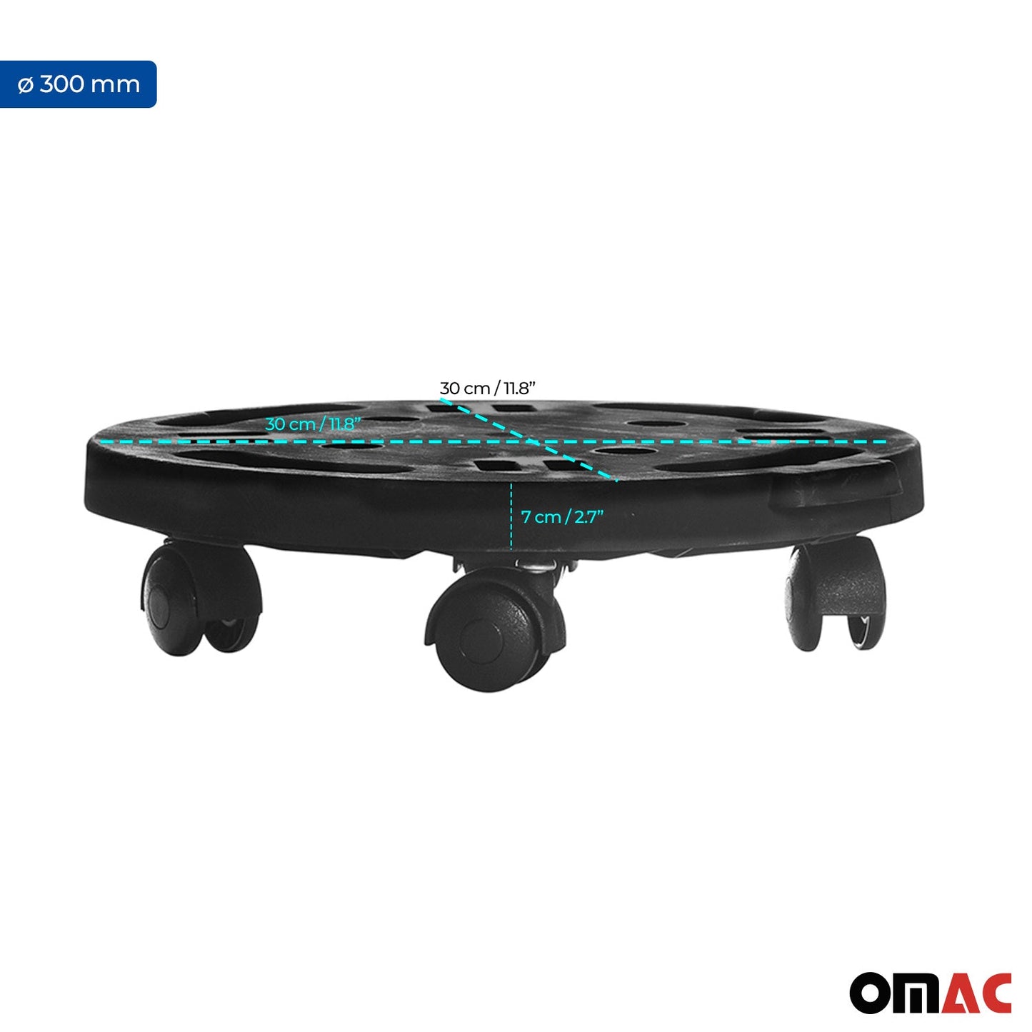 Pflanzenroller Rollbrett Transportroller Möbelroller 170 kg Reifenträger Ø300